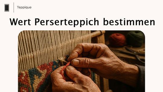 Handarbeit an einem echten Perserteppich – traditionelle Knüpftechnik zeigt die hohe Kunst und den Wert orientalischer Teppiche.