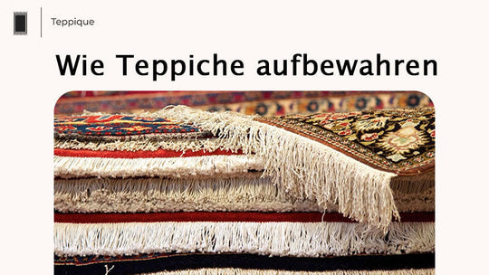 Gestapelte Perserteppiche mit Fransen – Symbolbild für „wie Teppiche aufbewahren“ und richtige Lagerung.