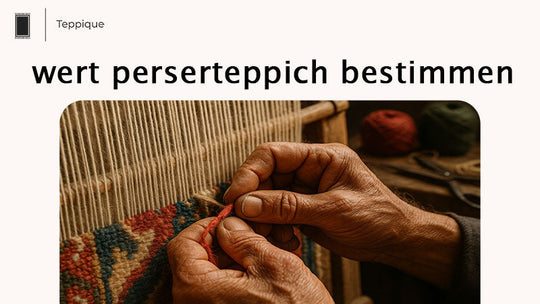 Handarbeit an einem echten Perserteppich – traditionelle Knüpftechnik zeigt die hohe Kunst und den Wert orientalischer Teppiche.